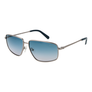Guess Geometric Sonnenbrille GU00088 6208W in Silber – 45° Seitenansicht