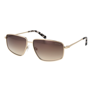 Guess Rechteck Sonnenbrille GU00088 6232G in Gold – 45° Seitenansicht