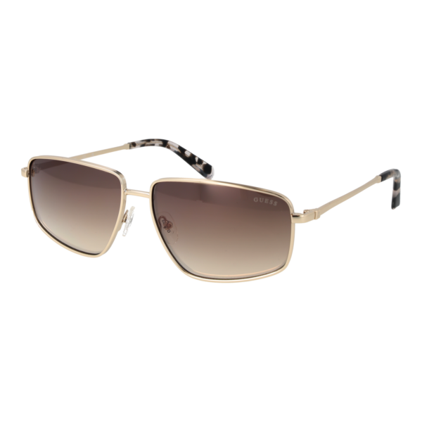 Guess Rechteck Sonnenbrille GU00088 6232G in Gold – 45° Seitenansicht