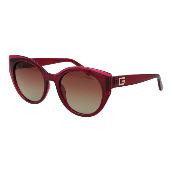 Guess Schmetterling Sonnenbrille GU7909 5369T in Rosa – 45° Seitenansicht