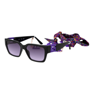 Guess Katzenaugen Sonnenbrille GU7916 5583Z in Schwarz – 45° Seitenansicht