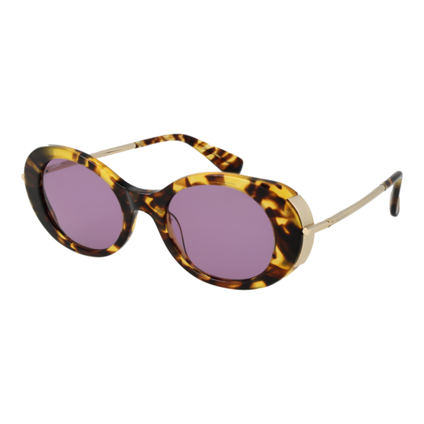 Max Mara Oval Sonnenbrille MM0080 5153Y in Mehrfarbig – 45° Seitenansicht