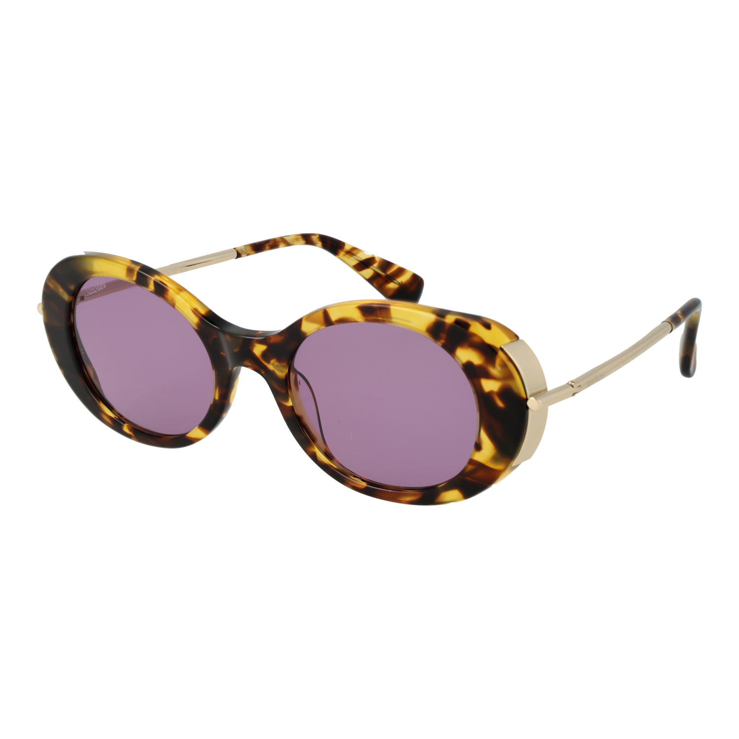 Max Mara Oval Sonnenbrille MM0080 5153Y in Mehrfarbig – 45° Seitenansicht