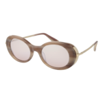 Max Mara Oval Sonnenbrille MM0080 5160G in Beige – 45° Seitenansicht