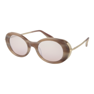 Max Mara Oval Sonnenbrille MM0080 5160G in Beige – 45° Seitenansicht