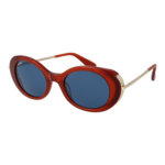 Max Mara Oval Sonnenbrille MM0080 5168V in Rot – 45° Seitenansicht