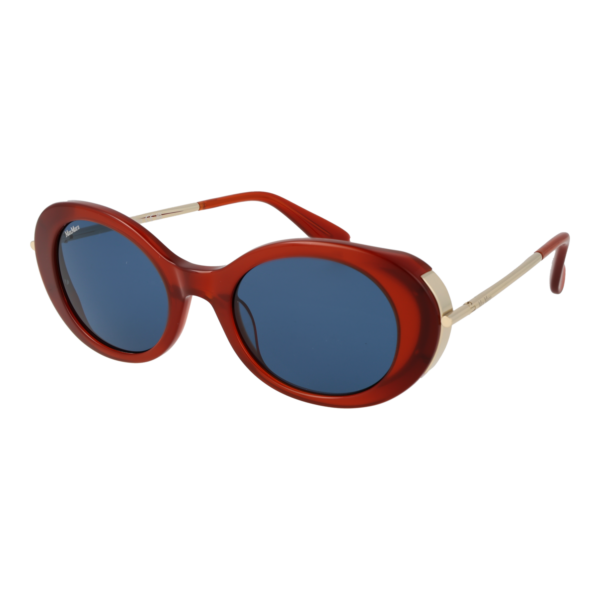 Max Mara Oval Sonnenbrille MM0080 5168V in Rot – 45° Seitenansicht