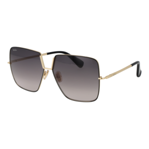 Max Mara Quadrat Sonnenbrille MM0082 6032B in Schwarz – 45° Seitenansicht