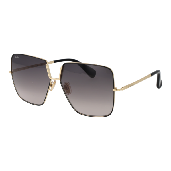 Max Mara Sonnenbrille MM0082 6032B – 45° Seitenansicht Max Mara Quadrat Sonnenbrille MM0082 6032B in Schwarz – 45° Seitenansicht