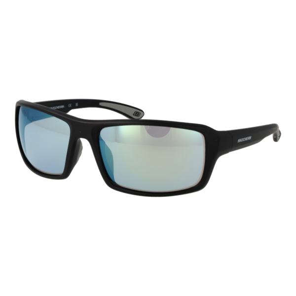 Skechers Rechteck Sonnenbrille SE6289 6102C in Schwarz – 45° Seitenansicht