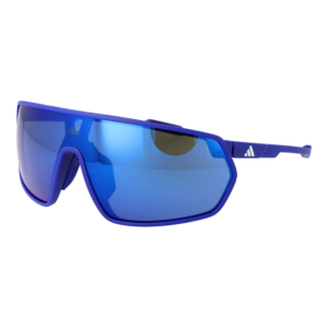 Adidas Sport Sport Sonnenbrille SP0089 0091Q in Blau – 45° Seitenansicht