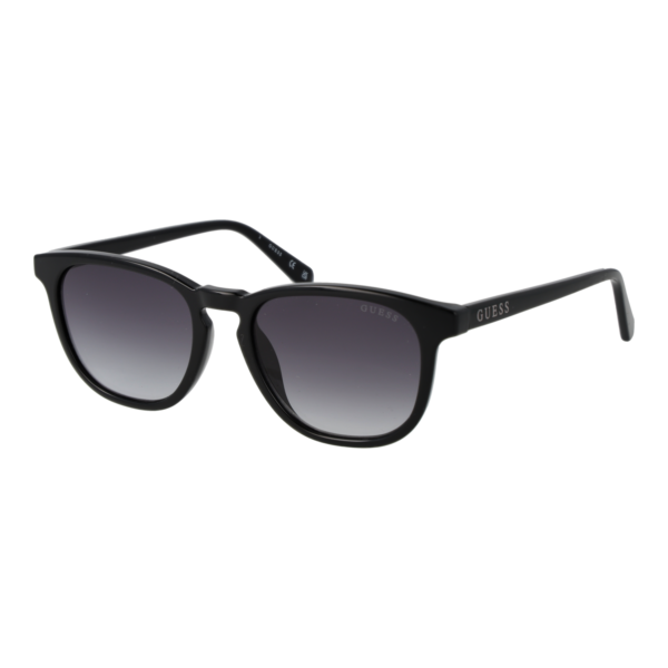 Guess Rund Sonnenbrille GU8293 4901B in Schwarz – 45° Seitenansicht