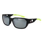 Adidas Sport Rechteck Sonnenbrille SP0092 5802C in Schwarz – 45° Seitenansicht