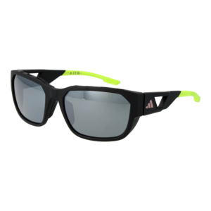 Adidas Sport Rechteck Sonnenbrille SP0092 5802C in Schwarz – 45° Seitenansicht