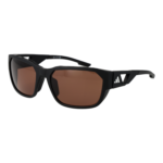 Adidas Sport Rechteck Sonnenbrille SP0092 5802E in Schwarz – 45° Seitenansicht