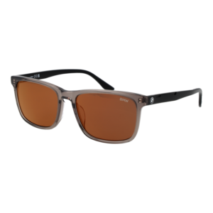BMW Rechteck Sonnenbrille BW0053-H 5520J in Grau – 45° Seitenansicht