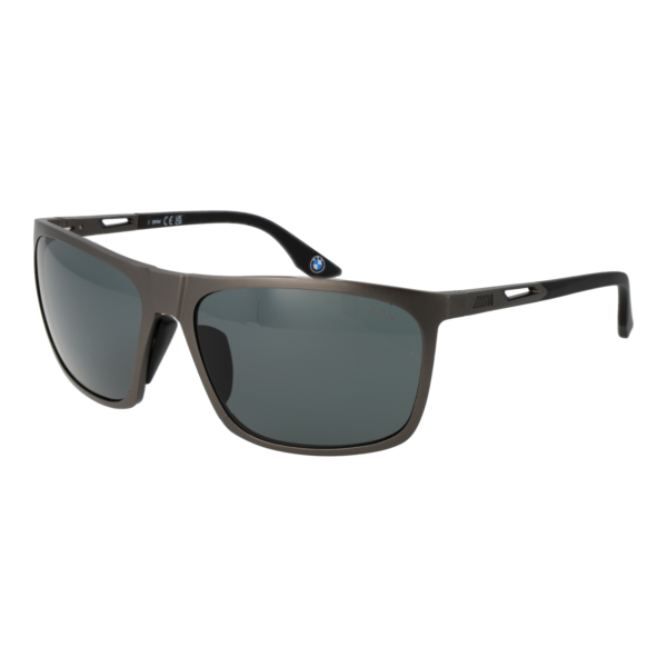 BMW Rechteck Sonnenbrille BW0058-H 6309A in Gunmetal – 45° Seitenansicht