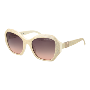 Marciano by Guess Schmetterling Sonnenbrille GM00007 5425F in Creme – 45° Seitenansicht