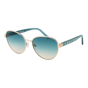Guess Schmetterling Sonnenbrille GU00101 5532P in Gold – 45° Seitenansicht