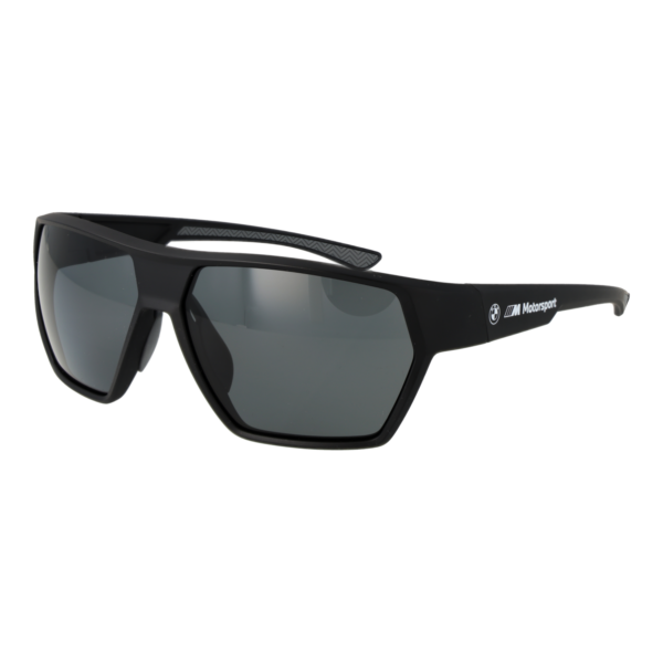 BMW Motorsport Quadrat Sonnenbrille BS0043 6202D in Schwarz – 45° Seitenansicht