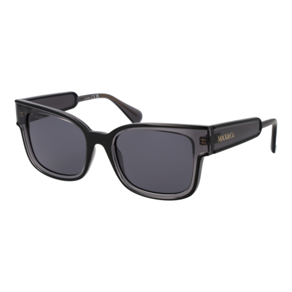 Max & Co Sonnenbrille MO0098 5301A – 45° Seitenansicht Max & Co Quadrat Sonnenbrille MO0098 5301A in Schwarz – 45° Seitenansicht