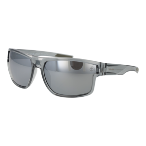 Timberland Rechteck Sonnenbrille TB00016 6520D in Grau – 45° Seitenansicht