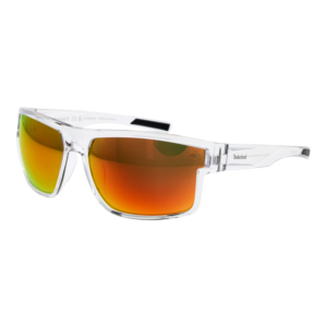 Timberland Rechteck Sonnenbrille TB00016 6526D in Transparent – 45° Seitenansicht