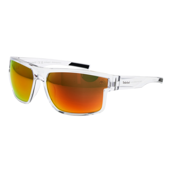 Timberland Rechteck Sonnenbrille TB00016 6526D in Transparent – 45° Seitenansicht