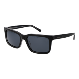 Timberland Rechteck Sonnenbrille TB00021 5701D in Schwarz – 45° Seitenansicht