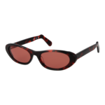GCDS Oval Sonnenbrille GD0021 5554S in Schwarz – 45° Seitenansicht