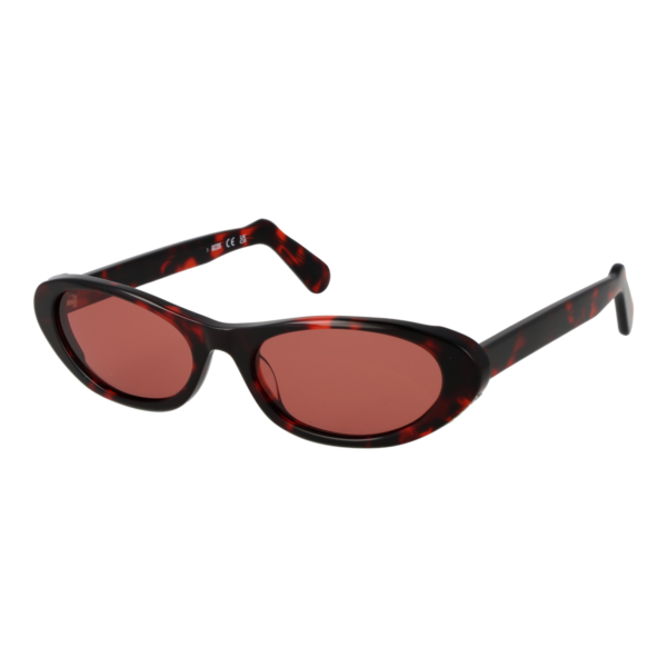 GCDS Sonnenbrille GD0021 5554S – 45° Seitenansicht GCDS Oval Sonnenbrille GD0021 5554S in Schwarz – 45° Seitenansicht