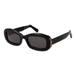 GCDS Rechteck Sonnenbrille GD0027 5301A in Schwarz – 45° Seitenansicht