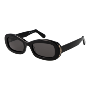 GCDS Rechteck Sonnenbrille GD0027 5301A in Schwarz – 45° Seitenansicht
