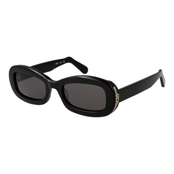 GCDS Sonnenbrille GD0027 5301A – 45° Seitenansicht GCDS Rechteck Sonnenbrille GD0027 5301A in Schwarz – 45° Seitenansicht
