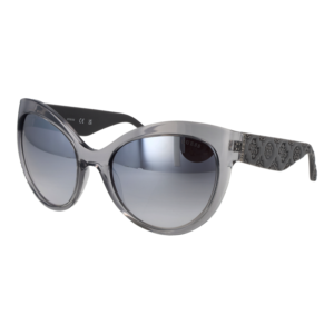 Guess Schmetterling Sonnenbrille GU00130 6120C in Grau – 45° Seitenansicht
