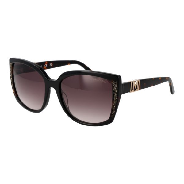 Marciano by Guess Schmetterling Sonnenbrille GM00013 5905B in Braun – 45° Seitenansicht