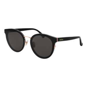 Max Mara Panto Sonnenbrille MM0104-K 6301A in Schwarz – 45° Seitenansicht