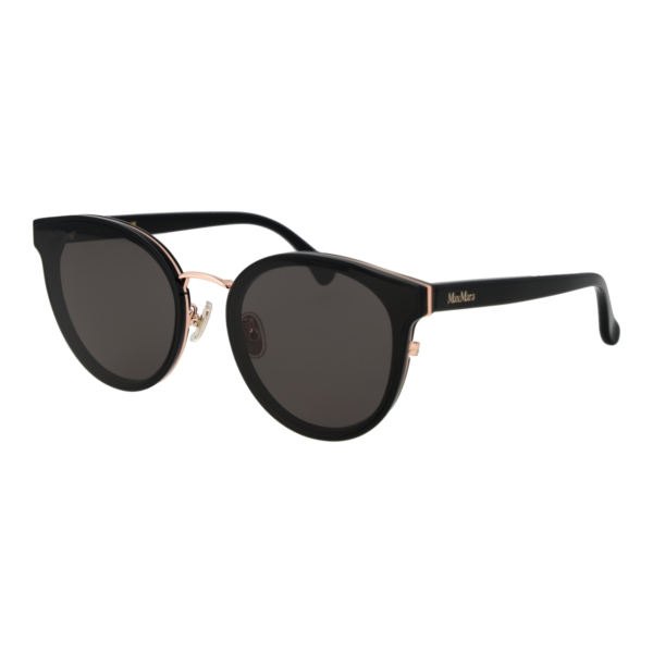 Max Mara Panto Sonnenbrille MM0104-K 6301A in Schwarz – 45° Seitenansicht