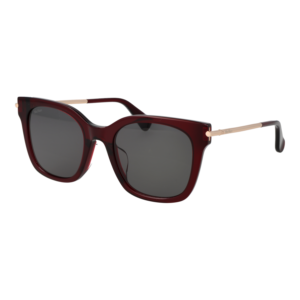 Max Mara Schmetterling Sonnenbrille MM0115-K 5369A in Burgunder – 45° Seitenansicht