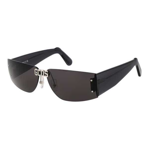 GCDS Rechteck Sonnenbrille GD0042 6416A in Schwarz – 45° Seitenansicht