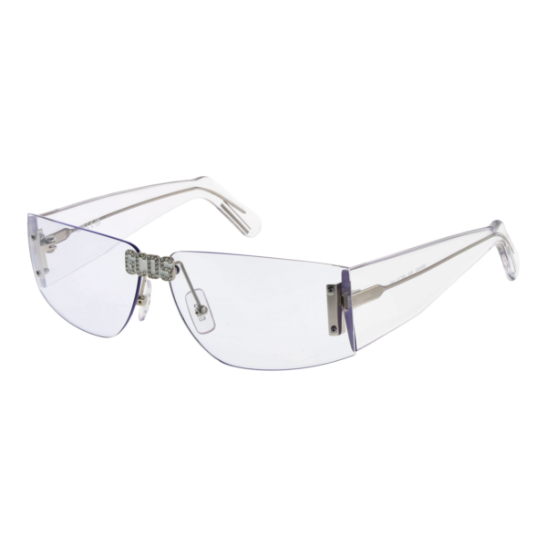 GCDS Rechteck Sonnenbrille GD0042 6416X in Transparent – 45° Seitenansicht