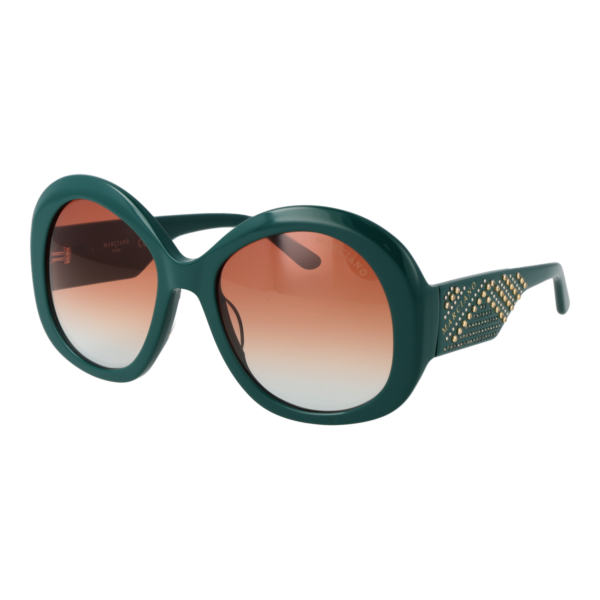 Marciano by Guess Schmetterling Sonnenbrille GM00015 5498F in Türkis – 45° Seitenansicht