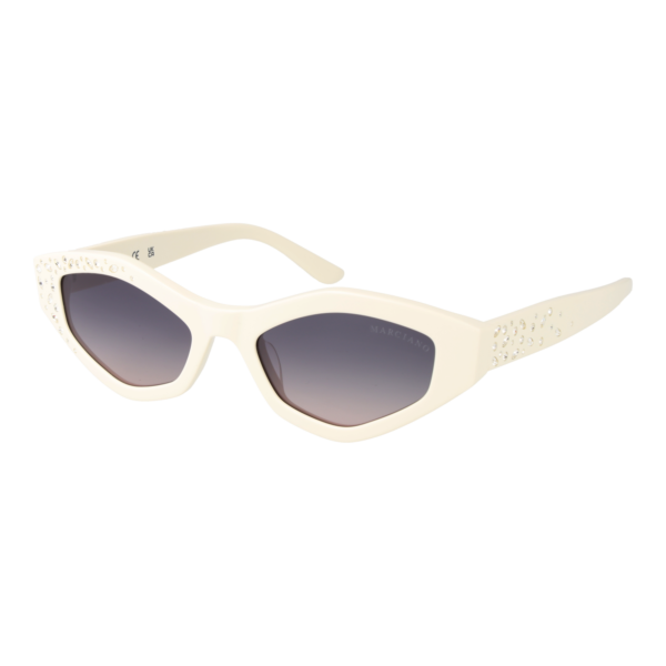 Marciano by Guess Oval Sonnenbrille GM00017 5321B in Weiß – 45° Seitenansicht