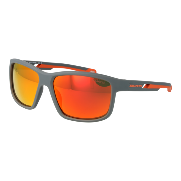 Skechers Rechteck Sonnenbrille SE6363 6020U in Grau – 45° Seitenansicht