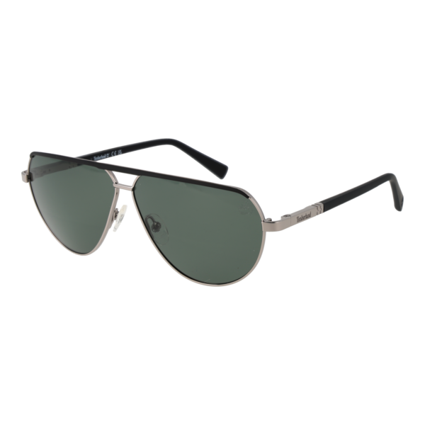 Timberland Pilotenbrille Sonnenbrille TB00028 6108R in Silber – 45° Seitenansicht