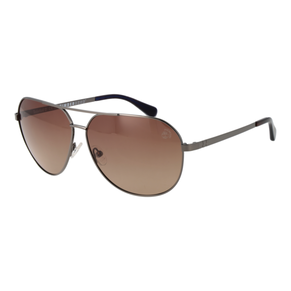 Timberland Pilotenbrille Sonnenbrille TB00029 6506H in Gunmetal – 45° Seitenansicht