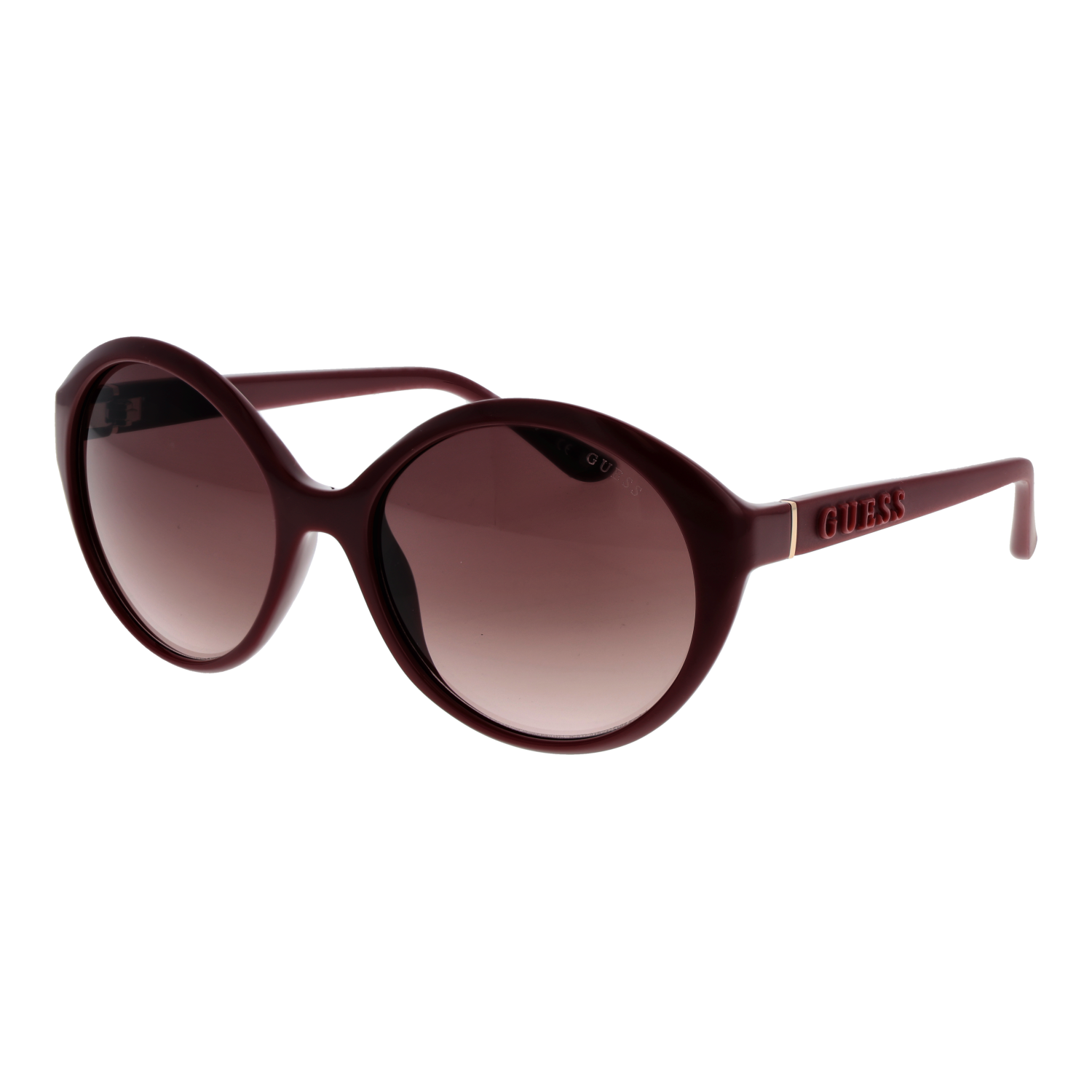 Guess Rund Sonnenbrille GU00155 5769F in Lila – 45° Seitenansicht