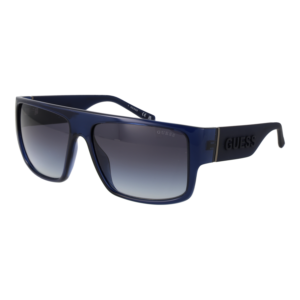Guess Quadrat Sonnenbrille GU00165 5990B in Blau – 45° Seitenansicht