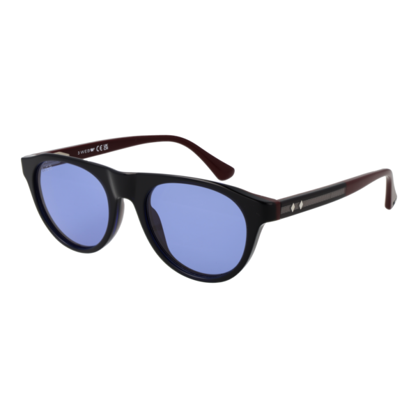 Web Panto Sonnenbrille WE0377 5192V in Blau – 45° Seitenansicht