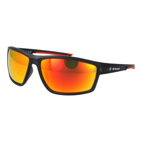 BMW Motorsport Rechteck Sonnenbrille BS0047 6520U in Grau – 45° Seitenansicht